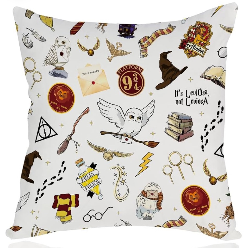 Harry Potter Themed Throw Pillowcase Only
